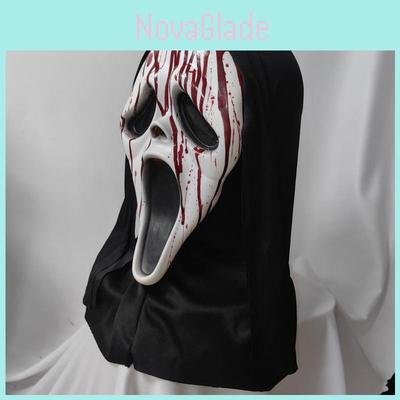 Scream Ghost Latex Mask Horror Costume Accessory For Halloween Parties