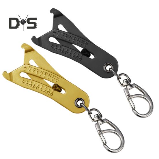 1 Pc/2 Pcs Portable Thread Size Checker Keychain Pendant Metal Bolt And Nut Thread Checker Dual Scale Inch Metric Thread Size Identifier for