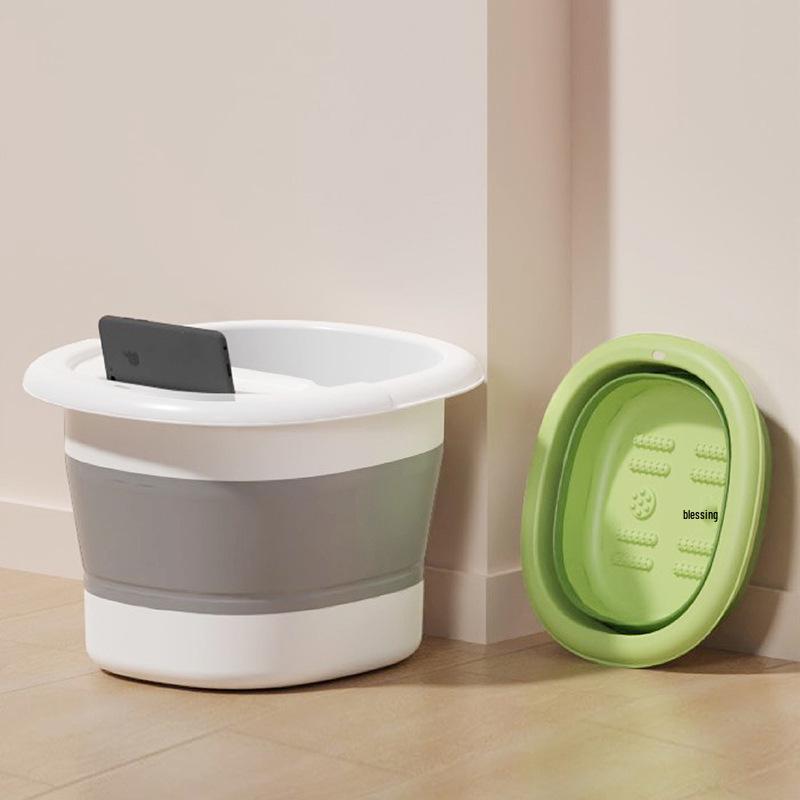 Faltbarer isolierter Fußbadeeimer mit Deckel - Haushalt Wadenhohes Fußbadbecken, keine Installation erforderlich.