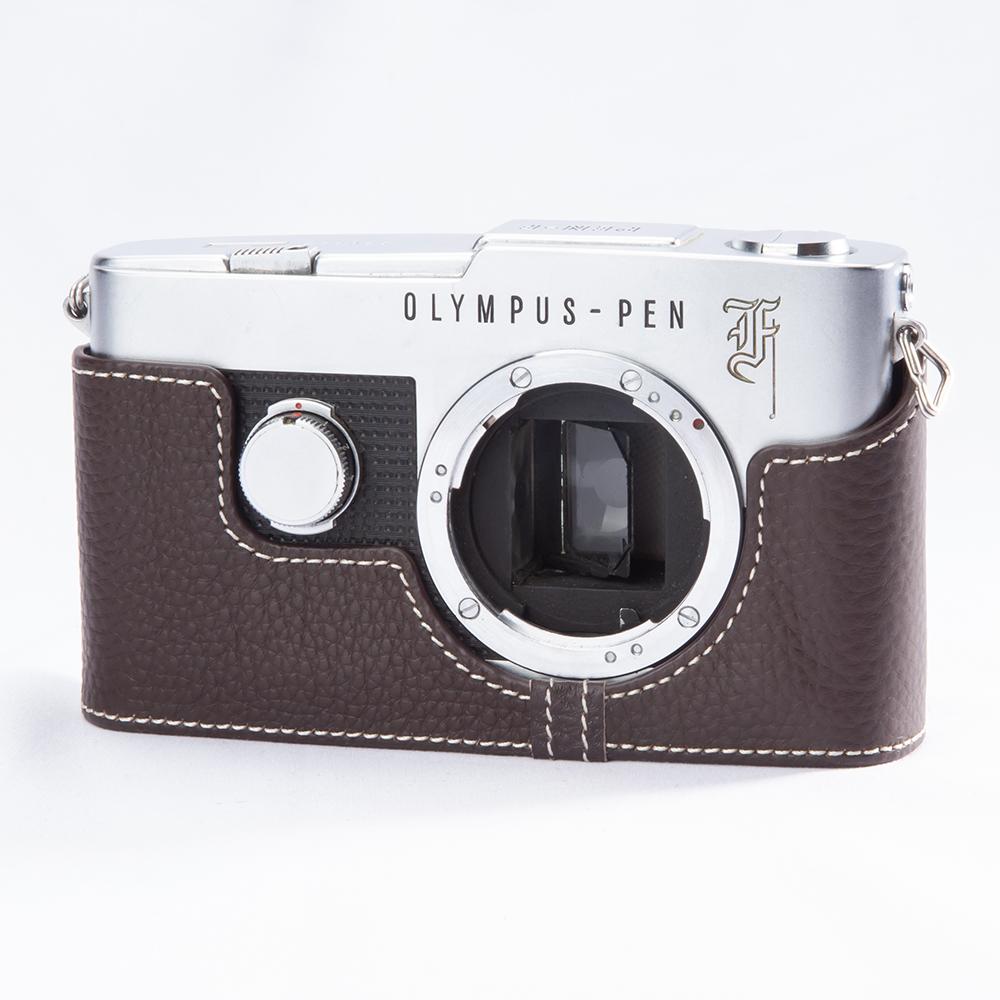 

Leather Camera Bag For OLYMPUS PEN-F Case Handmade Genuine Real Leather Camera Half Case Bag Cover Photography Accessories For OLYMPUS PEN-F