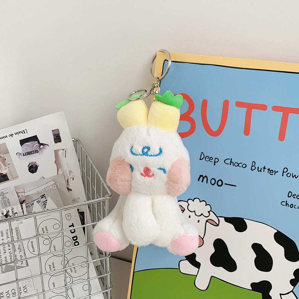 Adorable Carrot Bunny Plush Keychain With Pp Cotton Filling And Short Plush