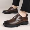 Hot Retro gentlemen's men's shoes High quality luxury style Black Brown adult thick soled shoes Leisure Business Versatile