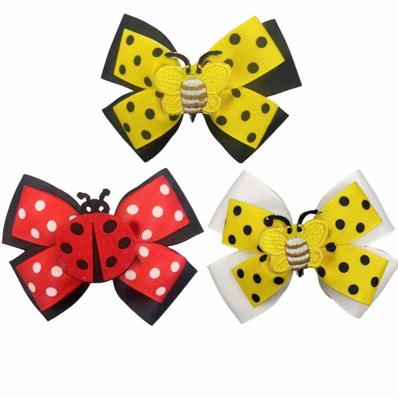 Pince à Cheveux Coccinelle et Abeille Fraîches - Accessoires Mignons Polyvalents Style Pastoral pour Filles