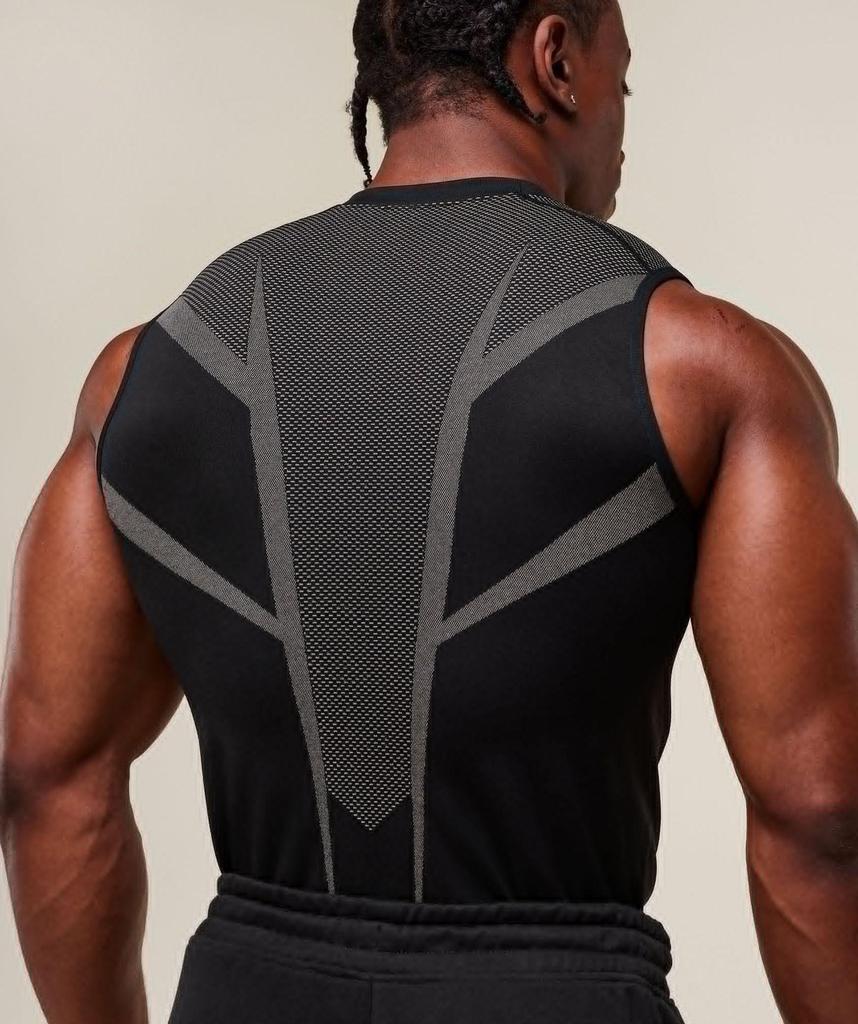 Gymshark Men's Full-Sleeve Breathable Running Vest Top