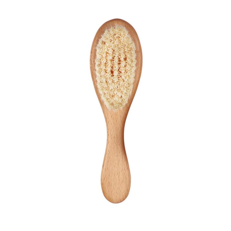 Private Label Foldable Wooden Scalp Massage Texture Hairbrush Soft Boar Bristle Hair Styling Beard Grooming Wave Brush