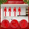 4x Christmas Cabinet Door Bows Supplies for Holiday Cabinets Party Supplies