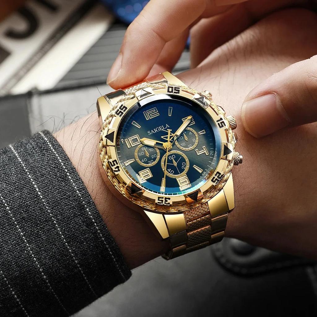 Men Business Watches Fashion Stainless Steel Band Male's Quartz Watch