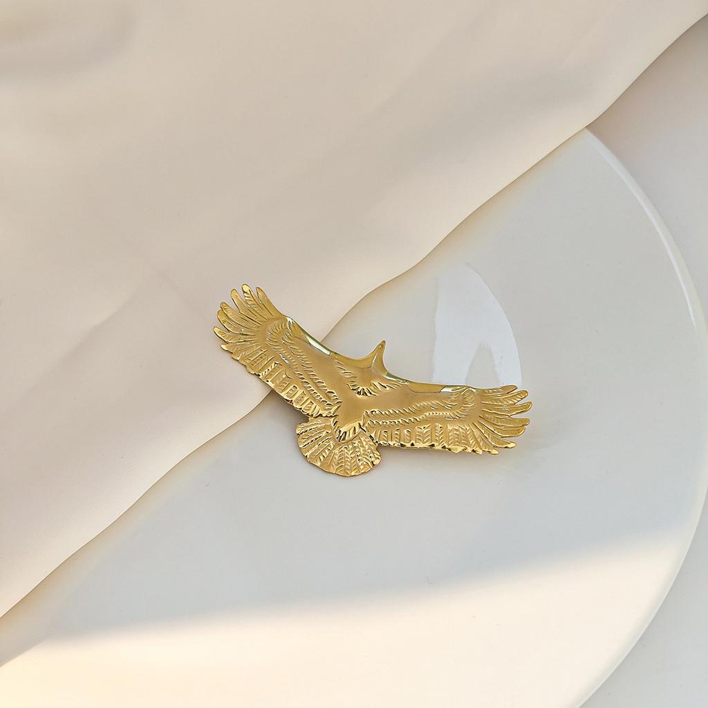 Kreative Engels-Sonnenblumen-Brosche Einfache Glänzende Süßigkeiten-Falten Adler Edelstahl-Pin