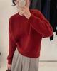 Women's Thickened Wool Cashmere Sweater - Round Neck, Loose Knit, Lazy Style Pullover