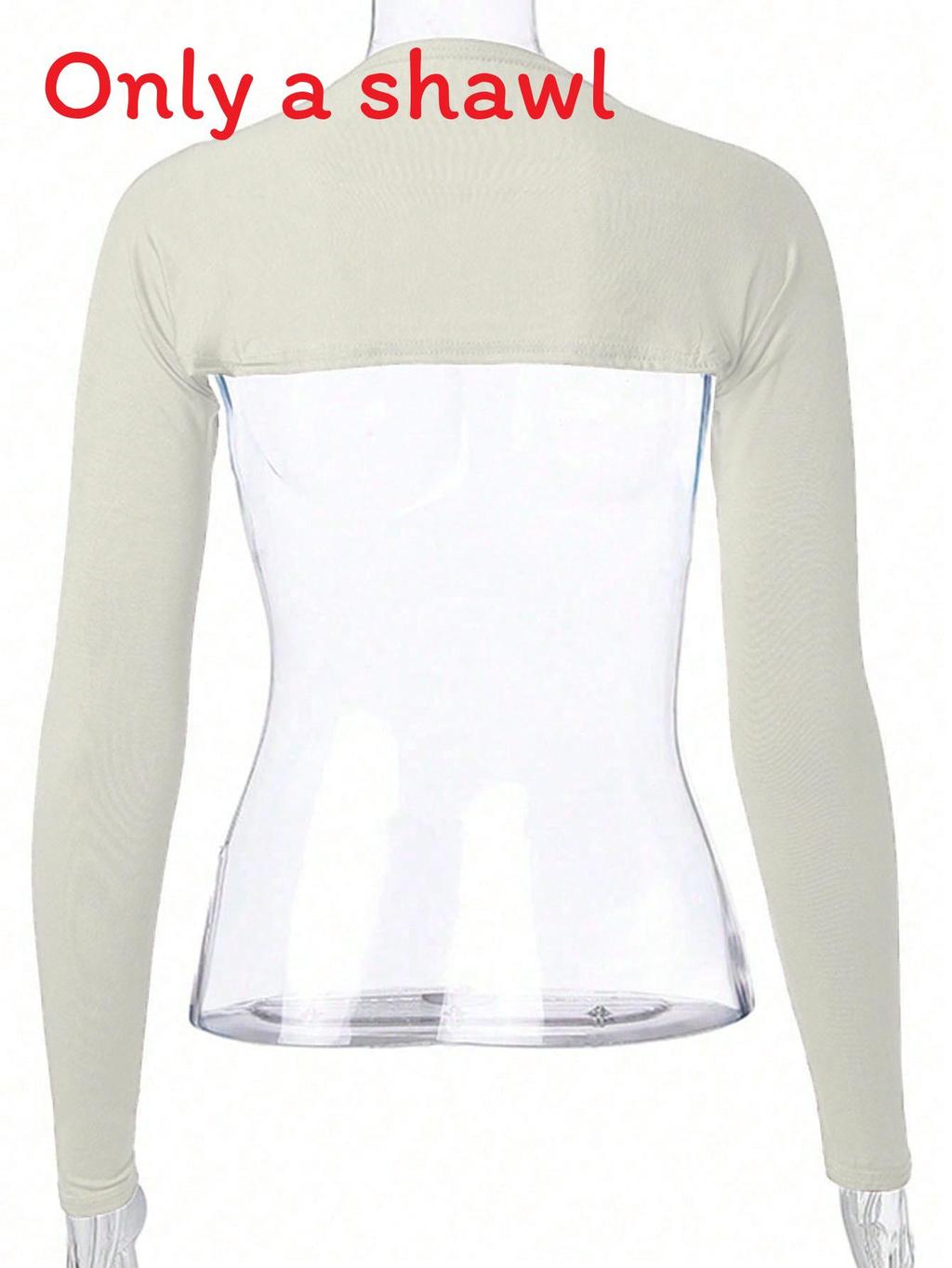 

Highquality Cotton Shoulder Cover With Stylish Pure Color For All Seasons LightYellow