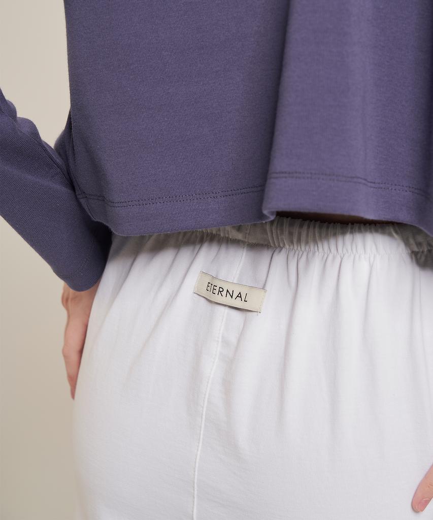 Iteoneolmomeonteu Solid Washed Long Skirt _ White