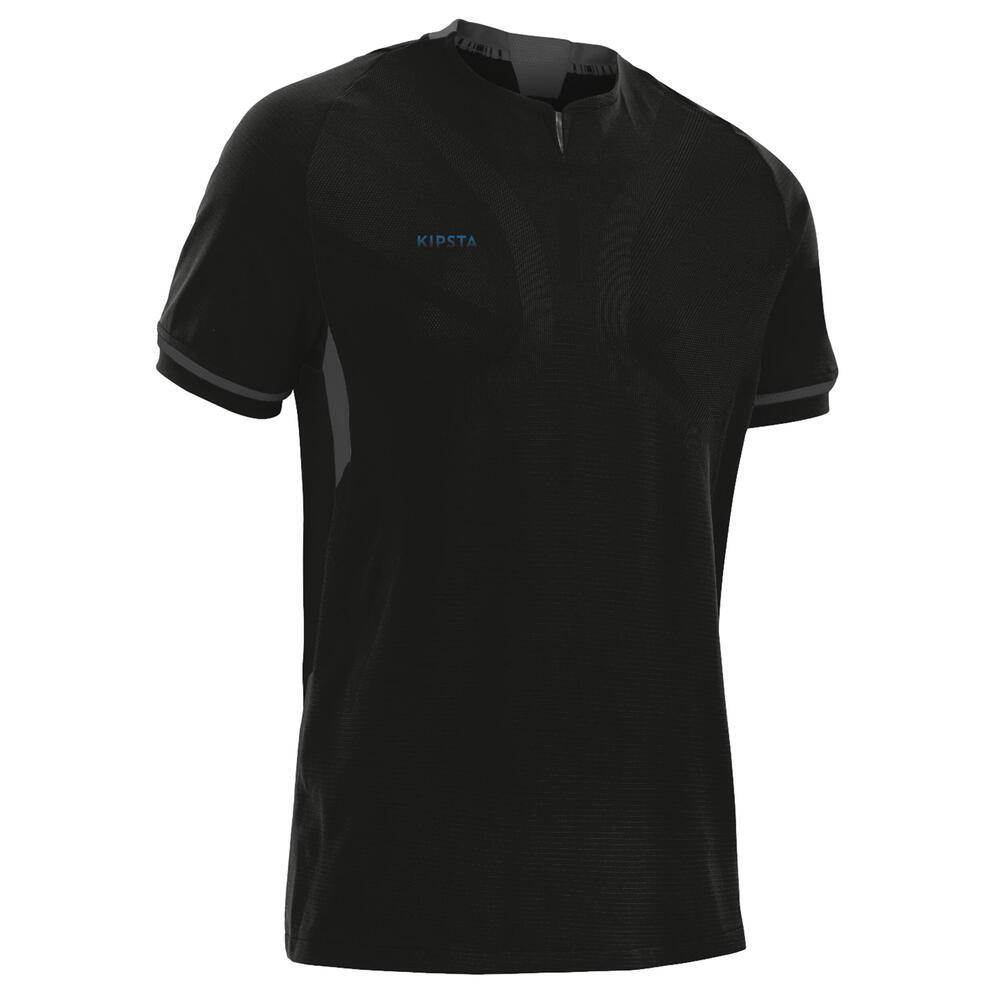 

DECATHLON KIPSTA Solid Color Comfortable Breathable Durable Lightweight Short Sleeve Soccer Jersey Men s Black S чёрный