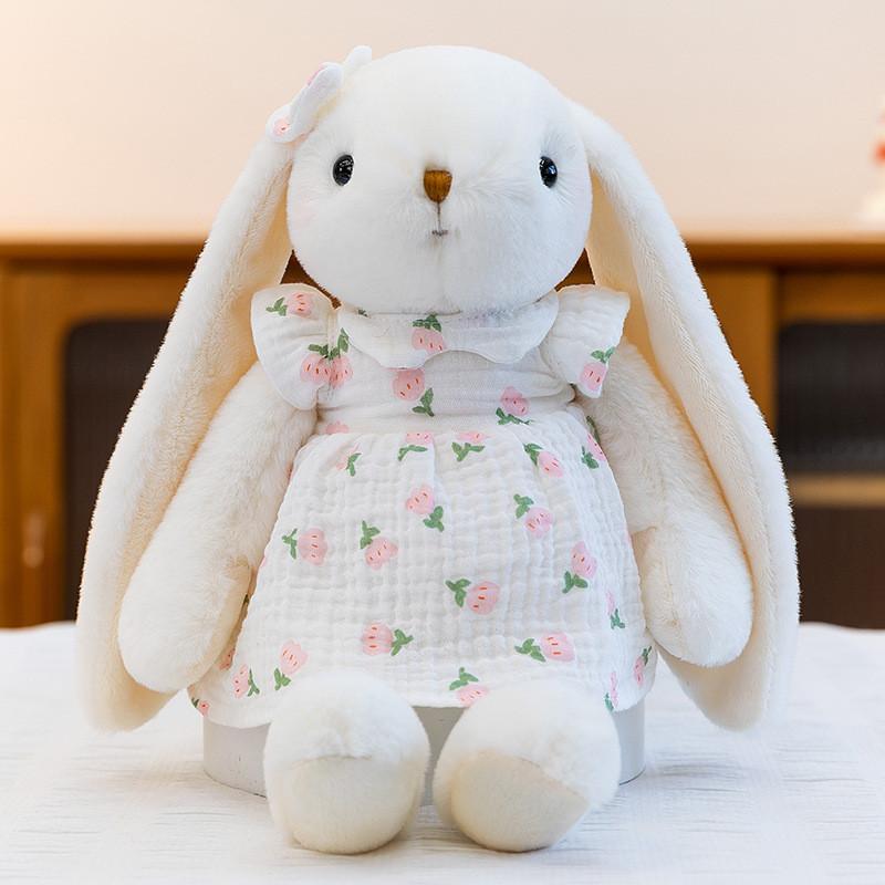Plush Bunny Doll With Short Pile Fabric For Kids And Teens Gift