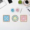 DIY Glass Mosaic Tile Kit - Mixed Colors Wooden Coaster Set for Adults, Craft Supplies for Home Decor & Gift Making