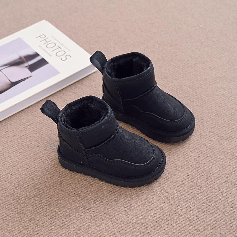 

Детские зимние нескользящие сапоги, хлопковые сапоги для девочек, утолщенные новые 2025, теплая обувь, бархатные морозостойкие сапоги для мальчиков 36 чёрный