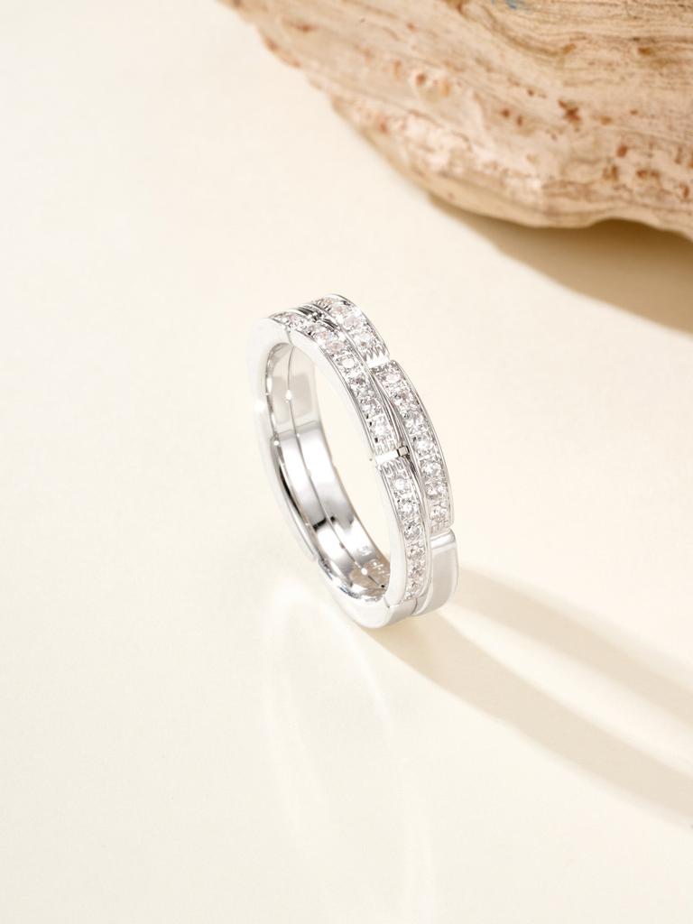 Wide Style Full Diamond Ring for Daily Wear Exquisite Craftsmanship for Men and Women Gifts for Men and Women Birthday Gift