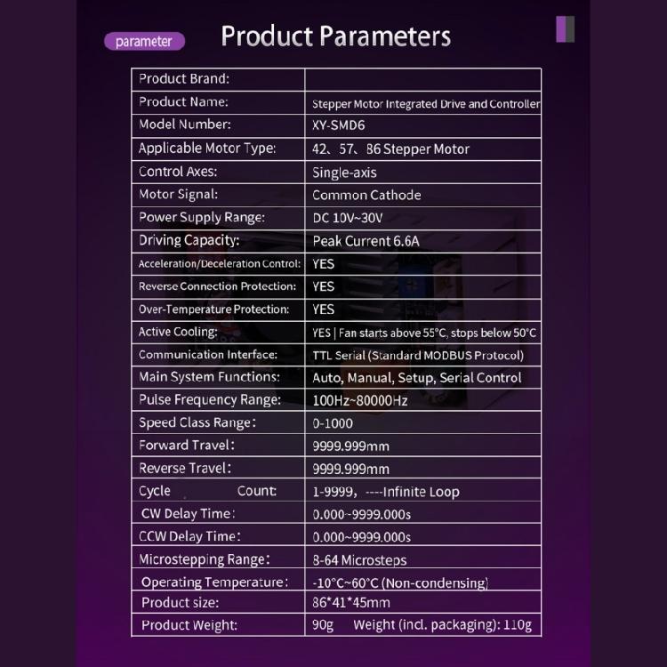 Stepper Motor Controller Customizable Cycles Speed Delay For 42 57 Motors Integrated LCD Panel Industrial Automation