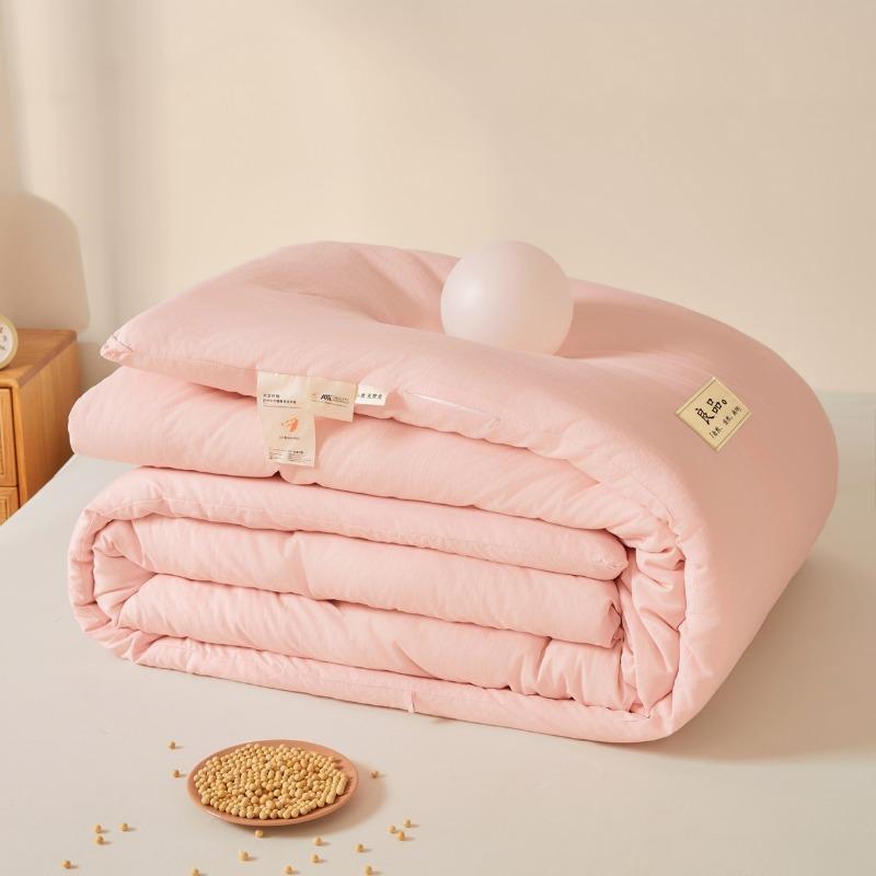 Solid color soybean fiber quilt autumn and winter thickened warm quilt core student four seasons quilt