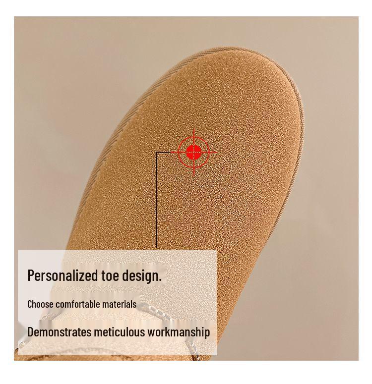 Dam 2024 Plattform Snökängor - Tjocksulade, Vattentäta, Halkfria, Plus Sammet Varma Utomhus Vinterskor