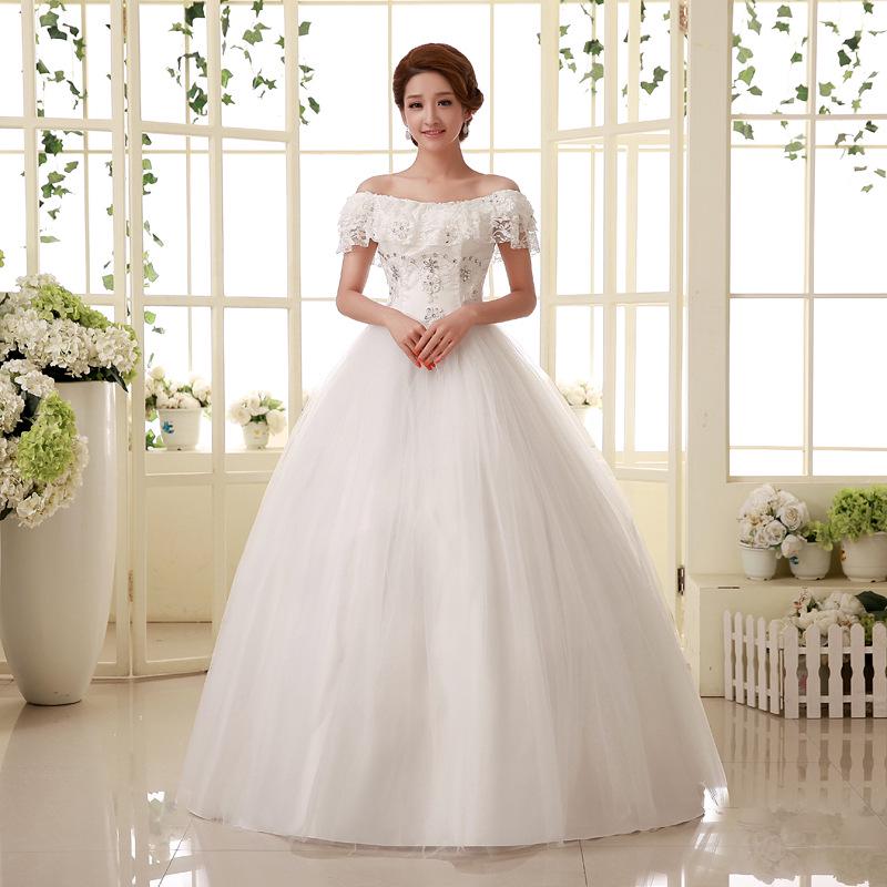 Parole blanche épaule grande taille mariée mariage robe de ...