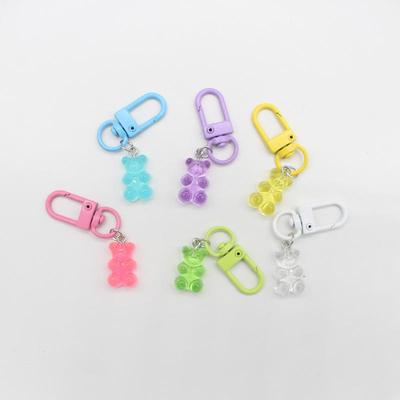 Porte-clés Ours en Gelée Coloré Résine - Design Dessin Animé pour Sacs et Accessoires
