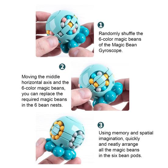 Cube Toy Smooth Rotation Stress Relief Fidget Toy Fall-Resistant Octopus Shape Sensory Fidget Gadget Kids Puzzle Cube Toy
