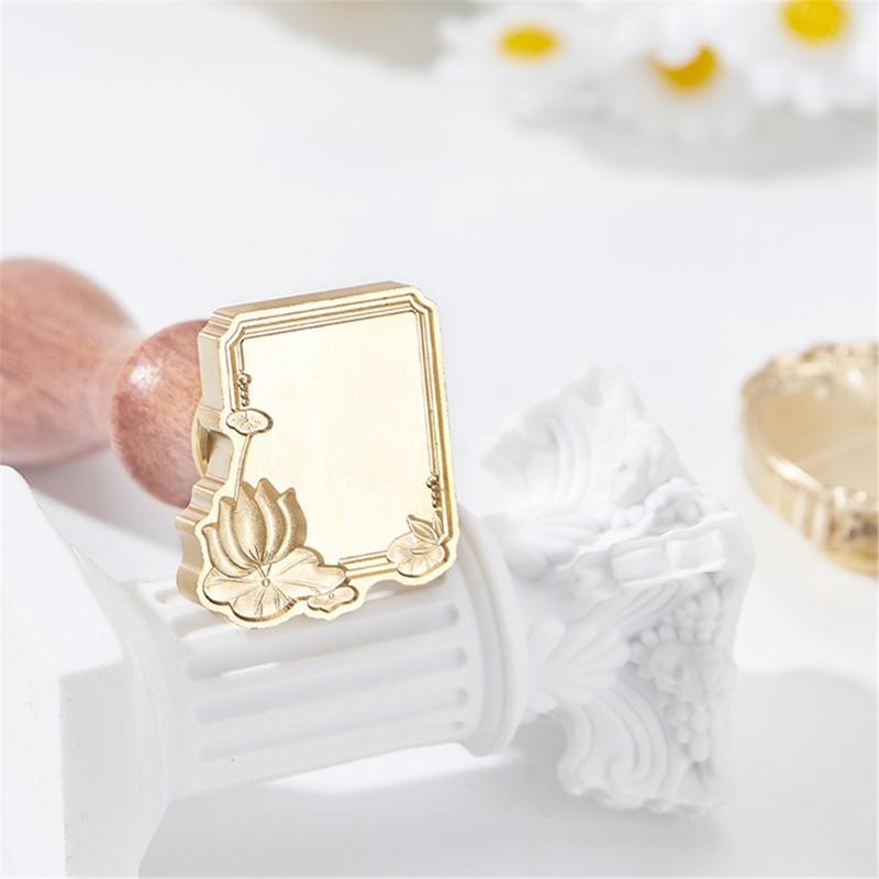 Sealings Wax Stamp Head for Envelope Invitation Card DIY Scrapbooking Flower Photo Frame Seal Stamp Head Replacement