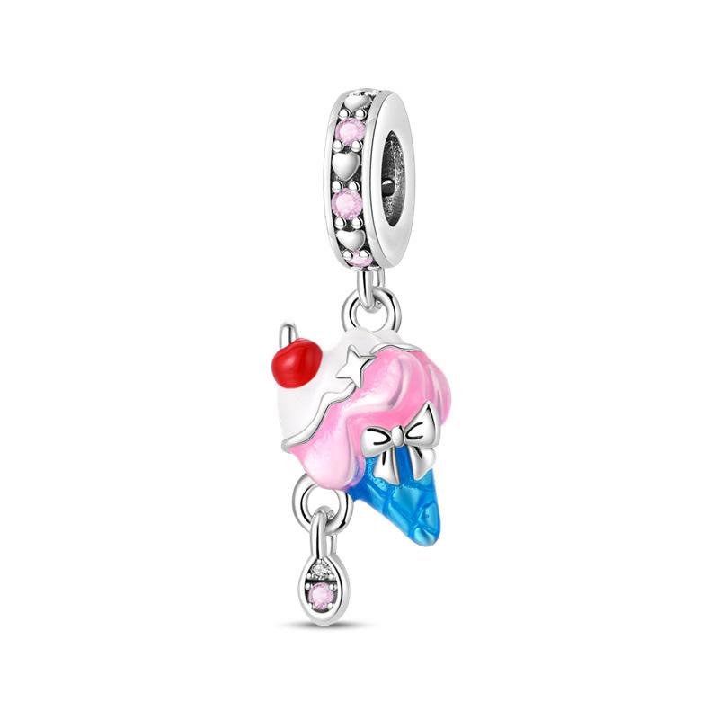

S925 Silver Sporty Fruit Bead Charm DIY Bracelet Jewelry Making Kit Accessories Set