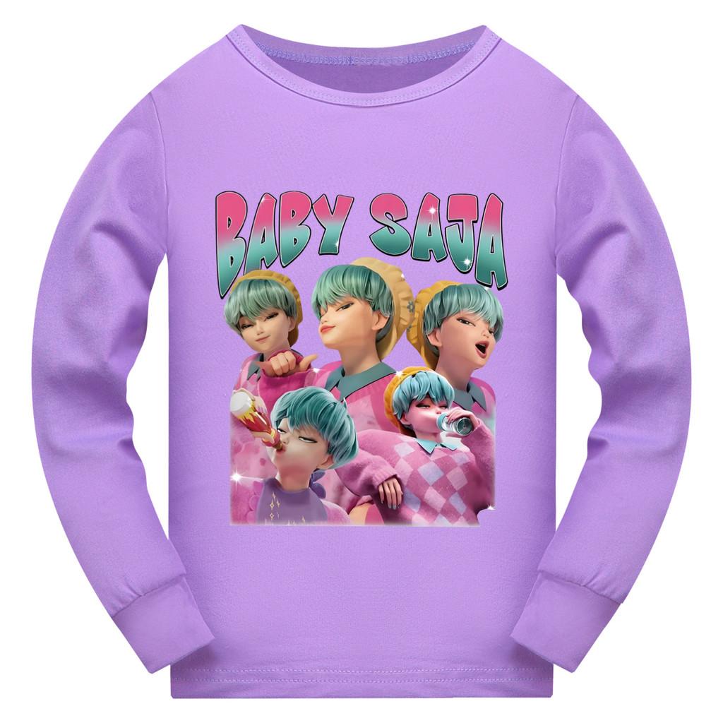 4879 Kid Boys Girls Sajaboys Long Sleeves T-Shirt 110cm фиолетовый