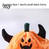Funny Ghost Face Costume for Small Pets Pet Halloween Pumpkin Hat, Devil Horn Cat Plush Cozy Cosplay Apparel Photo Shoots Hat Cats Dogs, Party