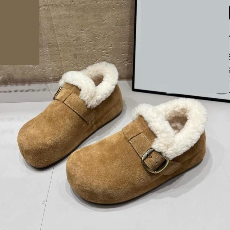 Warm and Velvet Women's Winter New Fashion Doudou Shoes, Versatile Snow Cotton Shoes