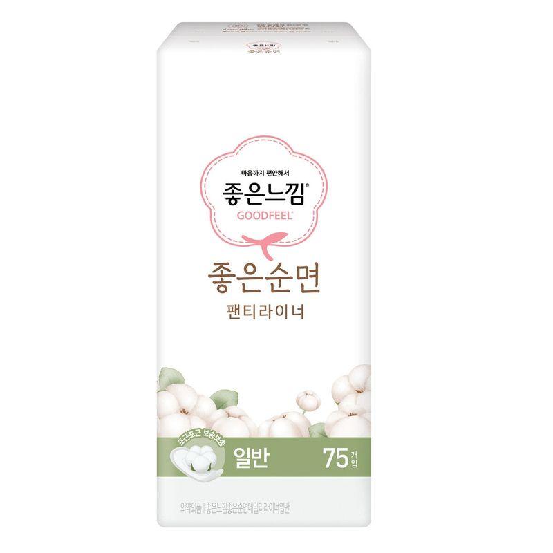 Good Feel Cotton Panty Liner 75ct x 4pk - Regular