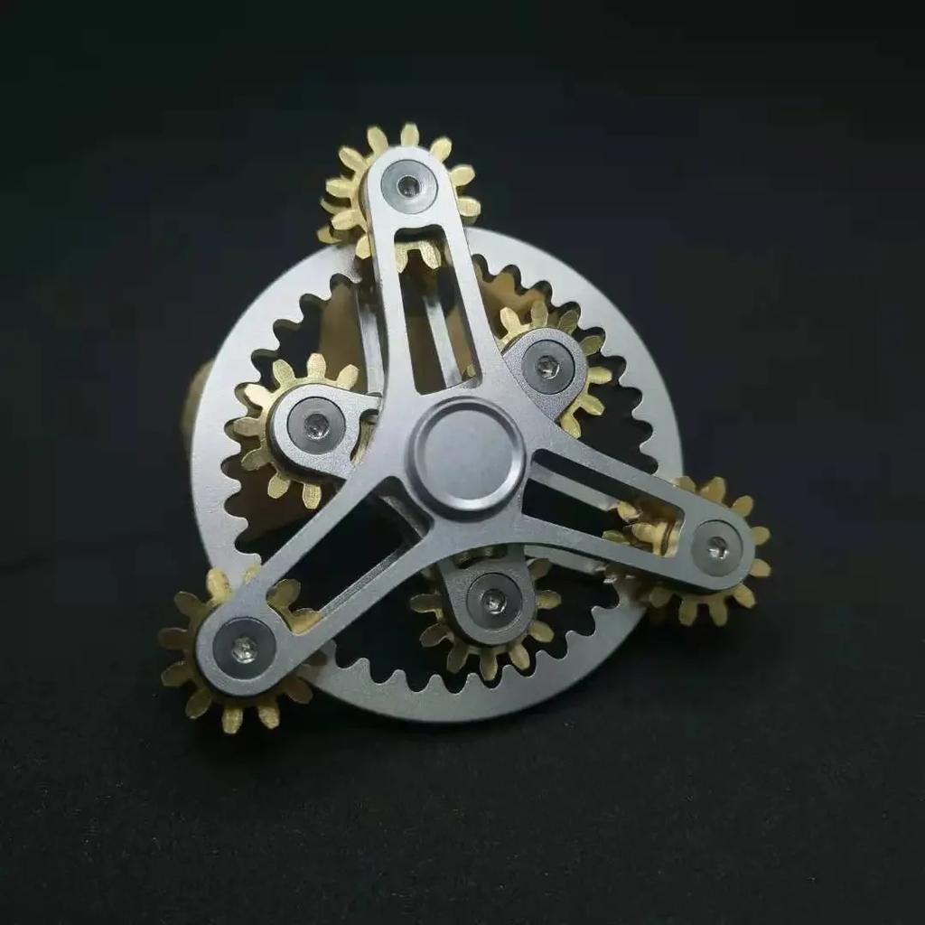 Fingertip Gyro Decompression Gear Fidget Spinner Nine Tooth Linkage Hand Cranked Spinner EDC Gear Linkage Finger Gyro Toy