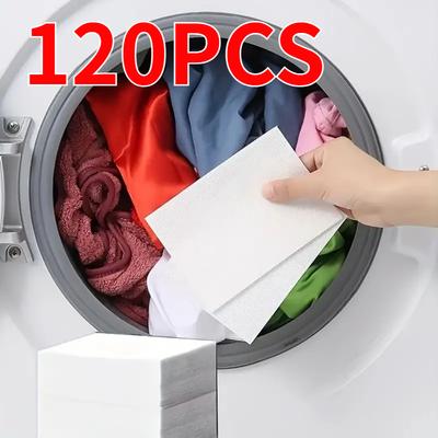 120PCS Color Catcher Sheets - Anti-Dye Transfer Laundry Sheets, Prevents Color Bleeding & Runs,Laundry Helper for Home Laundry , Fabric Protection