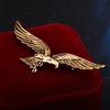 Korean Fashion New Brooches Gold Color Eagle Wings Lapel Metal Pins Badge for Men Collar Jewelry
