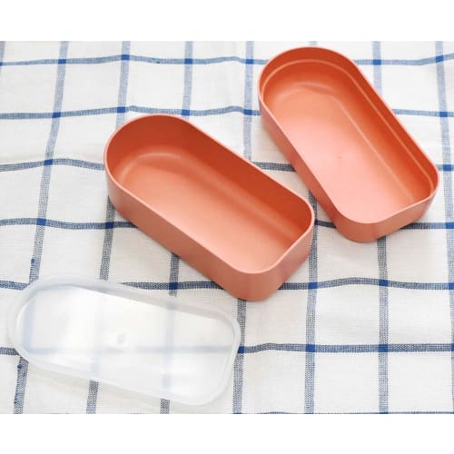 Ippinsha Bento Box, 220ml, Pink, Antibacterial, Dishwasher Safe, Bamboo Base, 70234