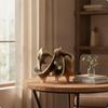 Abstract Ornament Hollow Geometric Sculpture Sculptural Tabletop Decorative Piece for Living Room,