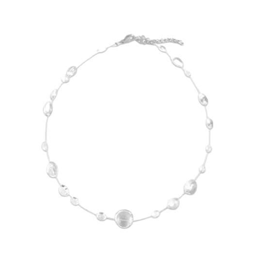 Clear Waterdrop Jewelry Artificial Crystal Glass Round Bead Necklace Tassel Earring Teardrop Beaded Bracelet for Wedding Party