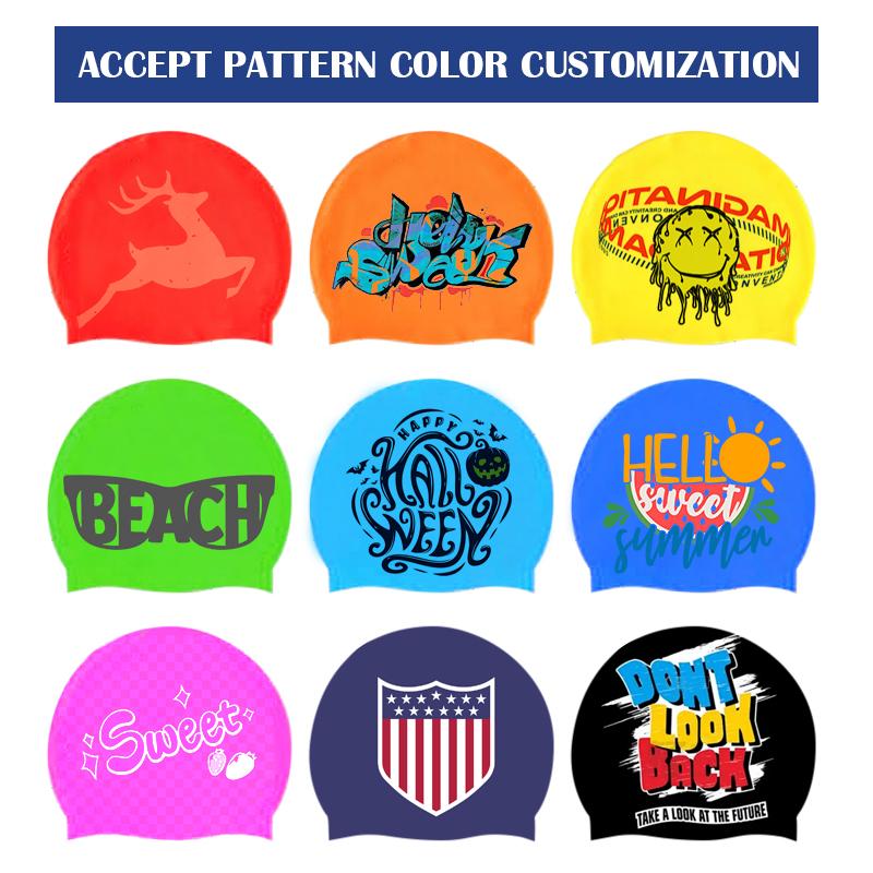 Unisex Customised High Stretch Silicone Race Swim Cap Durable Dry Seam Design with Custom Logo for Adults' Race Training