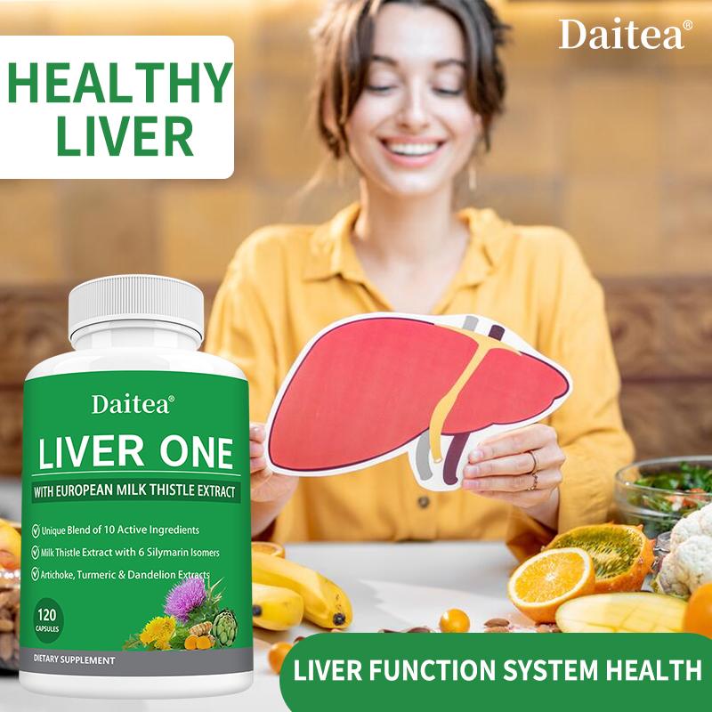 Milk thistle, Korean thistle, turmeric, choline, selenium, molybdenum, Liver Support Supplements, 120 Capsules