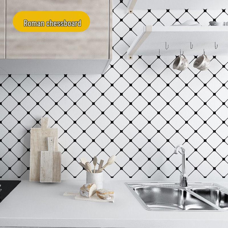 Tapet de bucătărie autoadeziv impermeabil și rezistent la ulei pentru aragazuri și hote