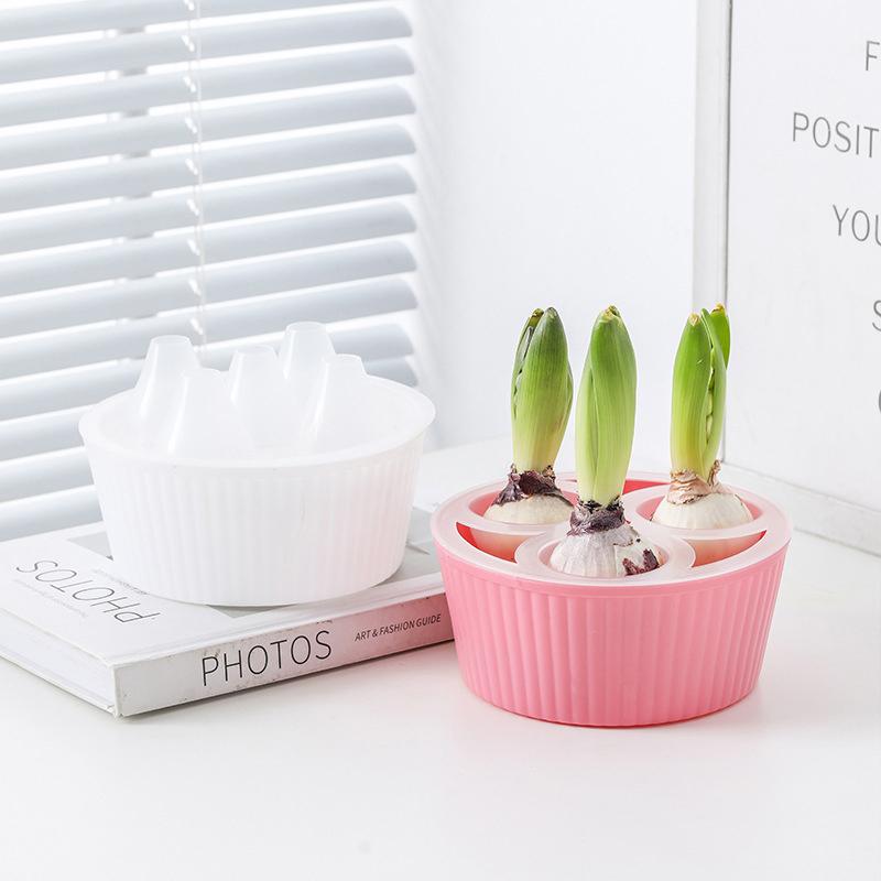 Hyacinth Tulip Seed Hydroponic Flowerpot 3/5Holes Pots For Plants Soilless Plant Pot Lazy Hydroponic Flower Pot Home Decoration