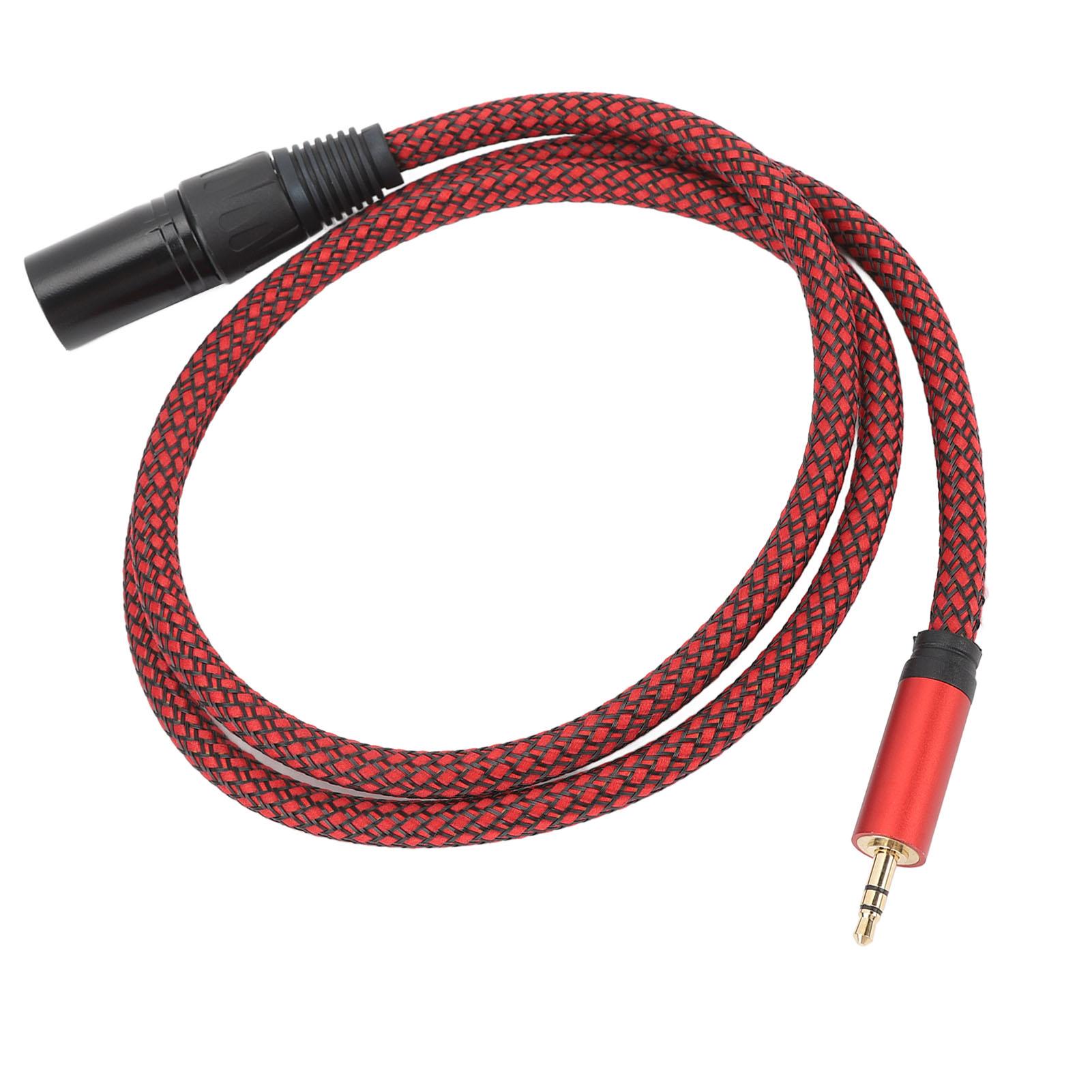 

3.5mm Male to XLR Male Cable Unbalanced 3.5mm AUX to XLR Male Microphone Cable for Phone Tablet Laptop Microphone