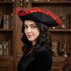 Polyester Tricorn Hat Feather Captain Hat Punk Pirate Costume Hat  Theme Party