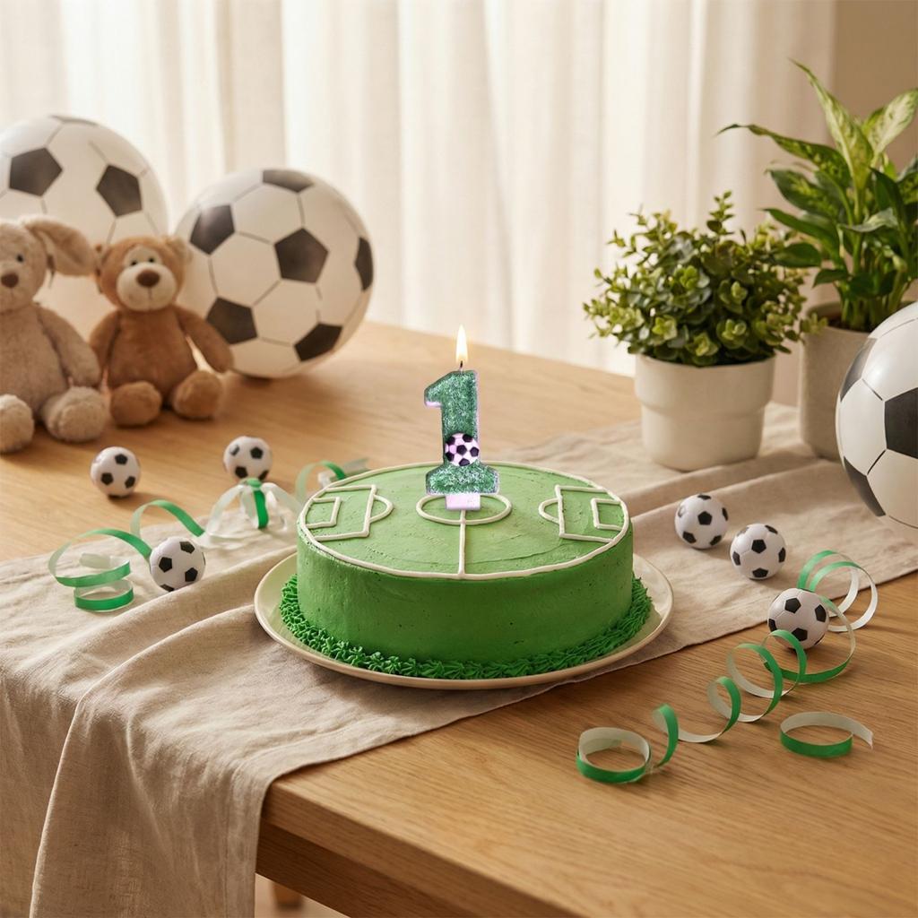 Creative Football Digital Birthday Candles
