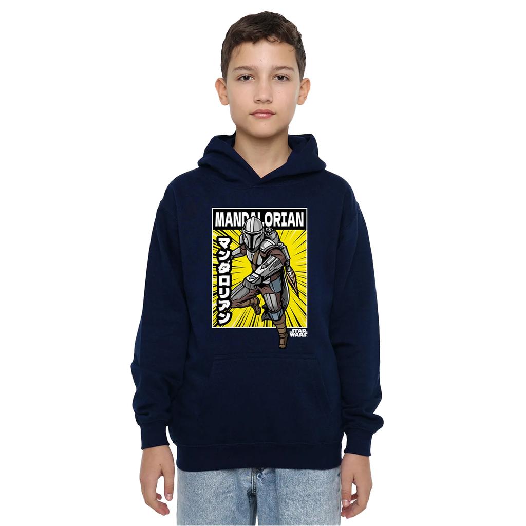 Star Wars The Mandalorian Childrens/Kids Comic Book Pose Hoodie