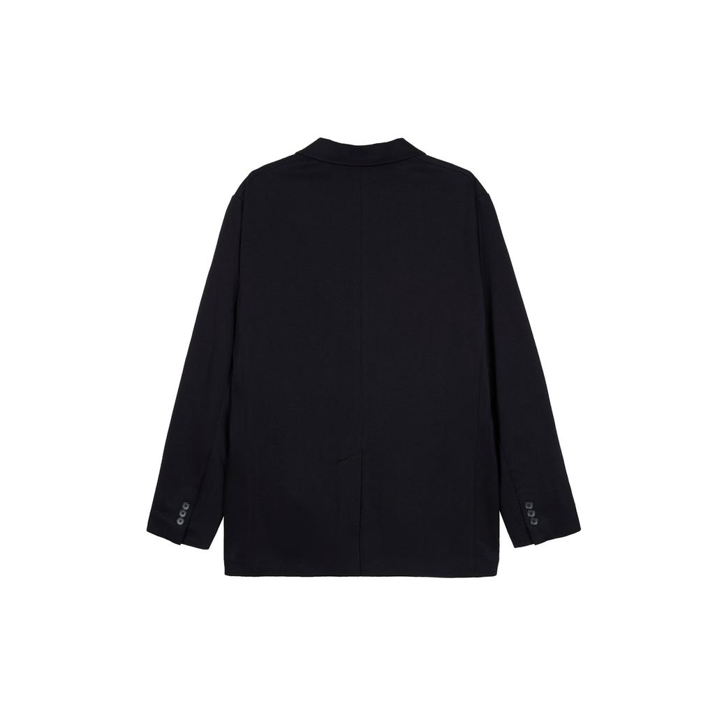 Uniqlo Solid Color Single Breasted Blazer Men Blazers Black 425422-09