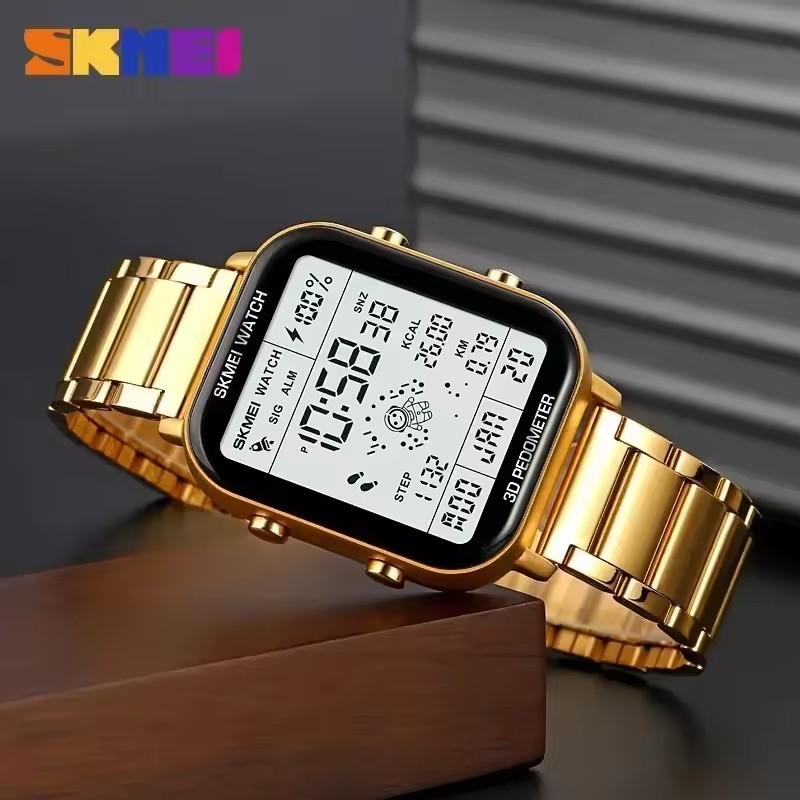 Skmei 1888 Trending 2026 New Arrival Sport Digital Watches Stainless Steel Reloj Para Hombre Men 3d Pedometer Wristwatch for Men