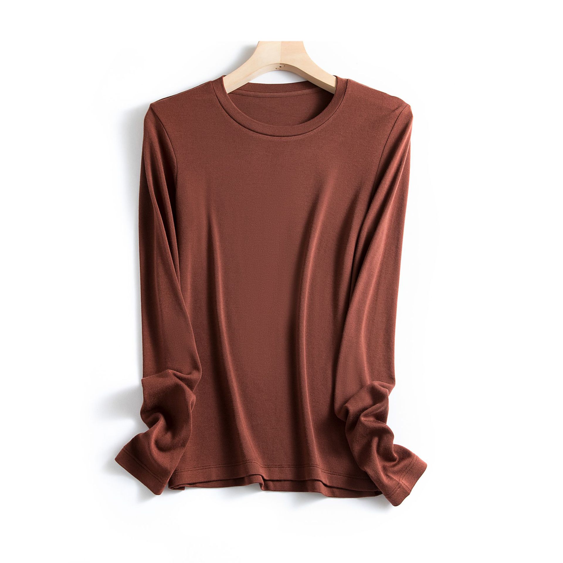 

Cashmere Protein Essence Базовая рубашка женская теплая пуловер Iron Free круглый воротник полувысокий воротник наборный воротник нижнее белье футболка женская 2XL