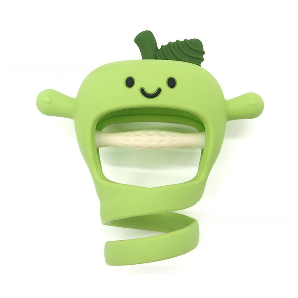 Toothpaste Baby Food Grade Silicone Apple Hand Grab Bite Glue Small Moon Age Soothing Oral Gloves Grinding Stick